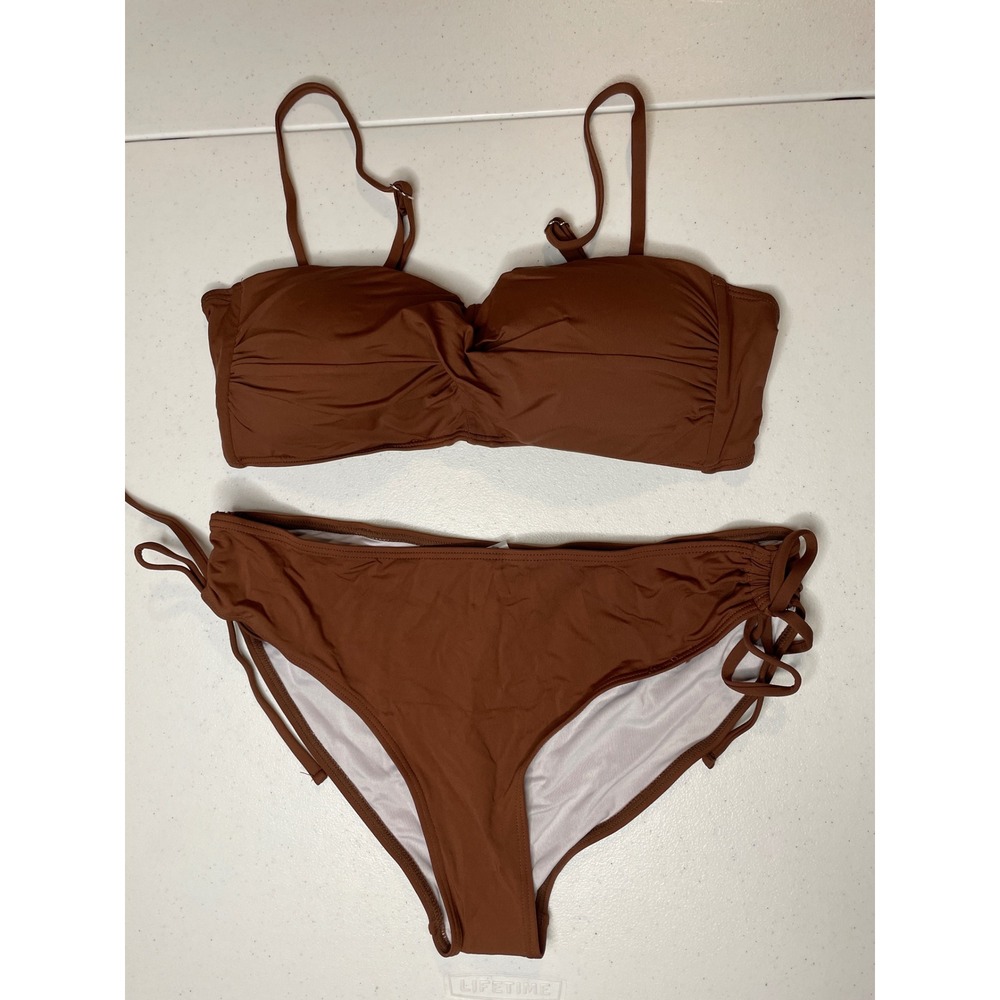 Tempt Me Women's Strapless Bandeau Bikini Set, M
